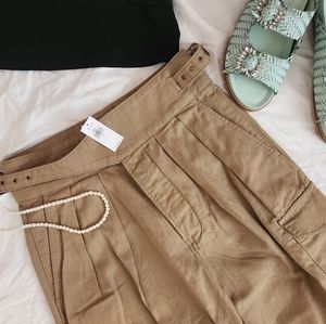 Banana republic size 2 belted khaki wide leg pants